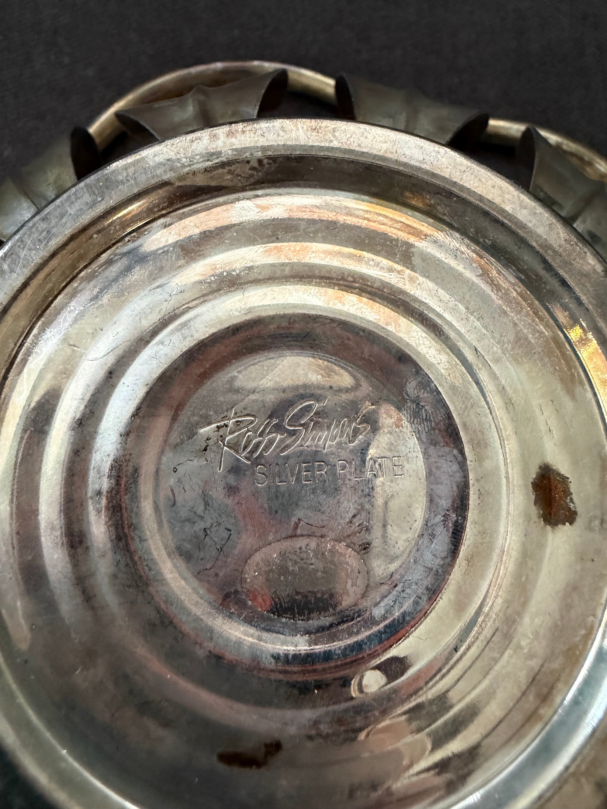 Base stamp reading Ross-Simons Silver Plate