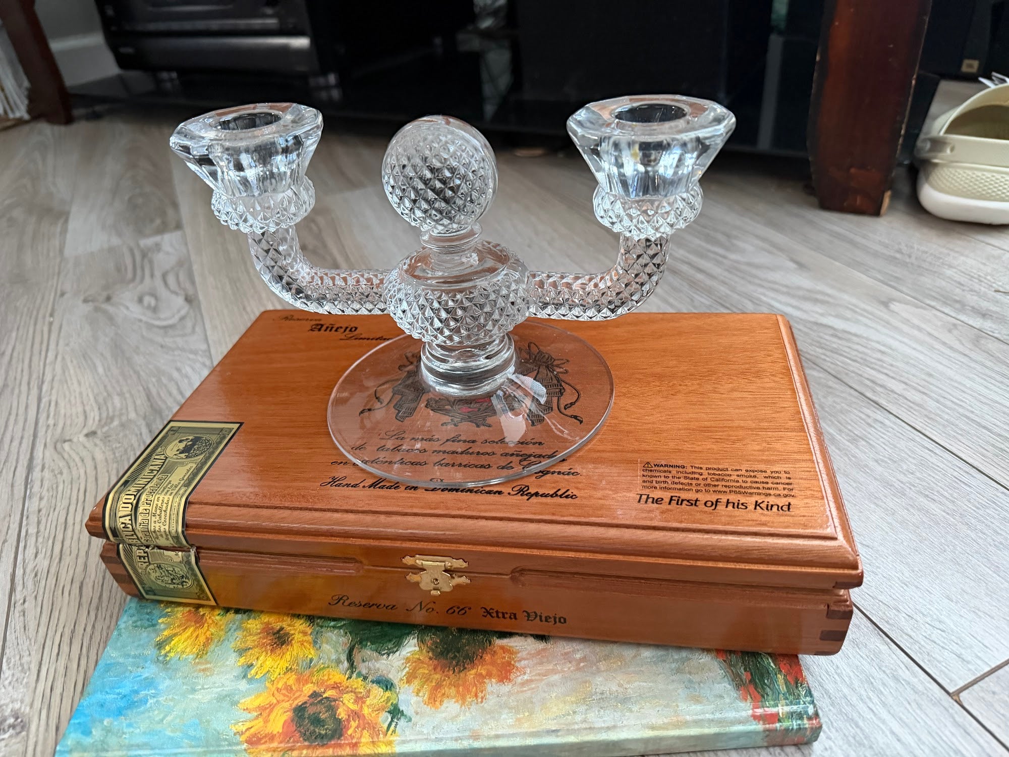 Candelabra alternate angle showing arms and candle cups